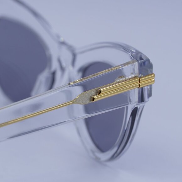 Bottega Veneta BV1004S 002 Sunglasses Transparent Cat Eye Frame, Grey Lenses - Picture 5 of 11